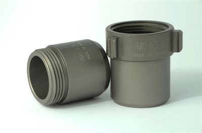 Alum. Coupling .. 1 1/2&quot; x 1 11/16 NH (NST) - R/L on Females only - lugless Male (Set)